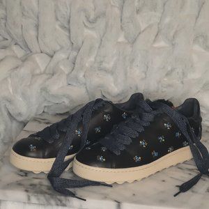 Coach Low top floral black sneakers